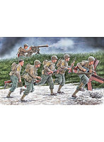 マスターボックス MB35130 1/35 米・歩兵突撃シーン＋マシンガンチーム7体1944