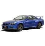 ニッサン R34スカイライン GT-R（ベイサイドブルー）