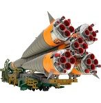 【再販】MODEROID 1/150プラスチックモデル ソユーズロケット＋搬送列車